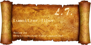 Lumnitzer Tibor névjegykártya